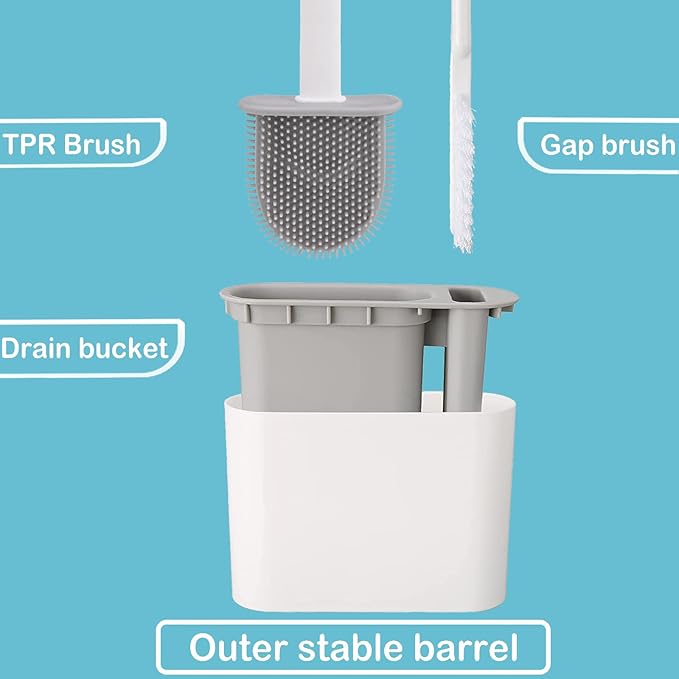 2 in 1 Silicone Toilet Brush photo 3 of 11