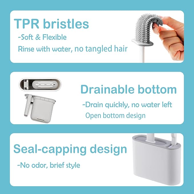 2 in 1 Silicone Toilet Brush photo 9 of 11