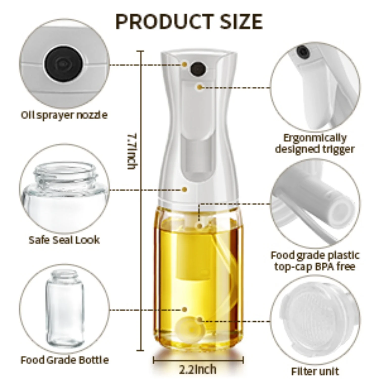Oil Spray Bottle/Jar (Glass) photo 9 of 10