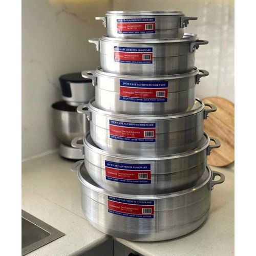 6pcs Tornado Cast Aluminum Pot