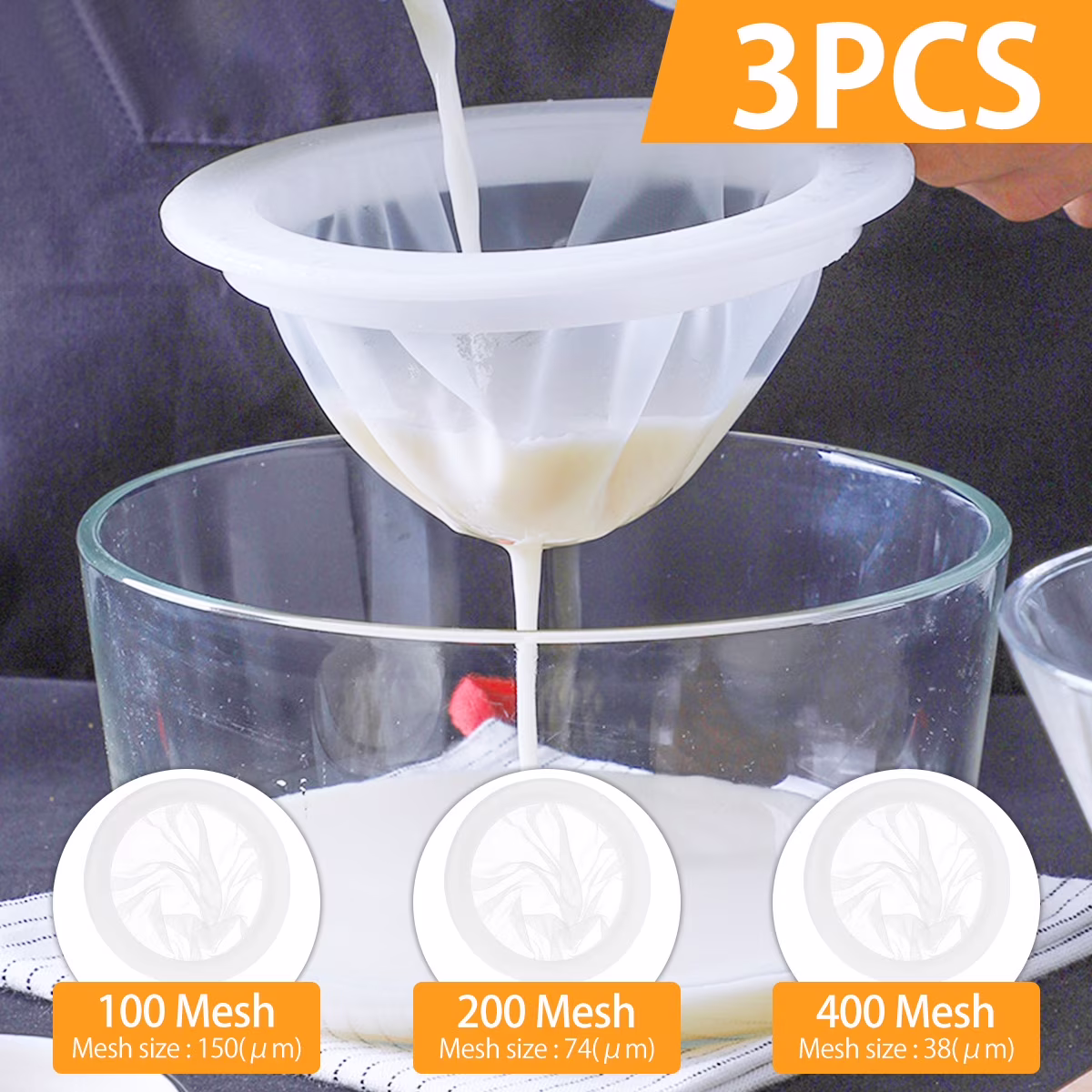 3 in 1 Mesh Filter with Handle Set