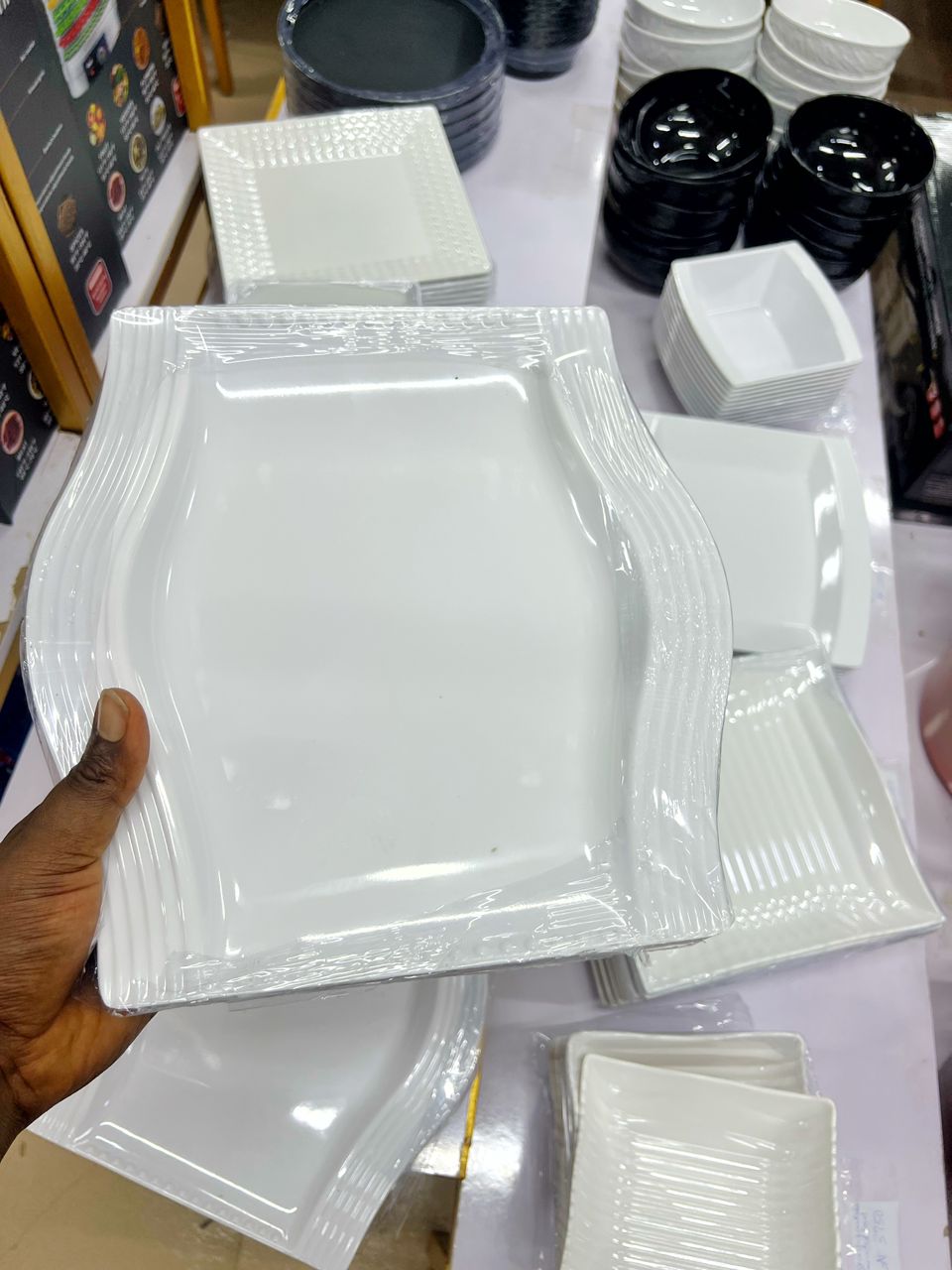 3pcs Unbreakable Wavy Side Plate