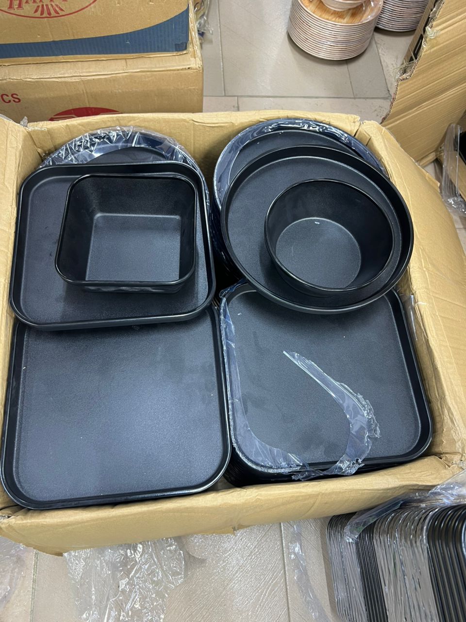 2 in 1 Unbreakable Premium Style Flat and Bowl Plate Set (Black)