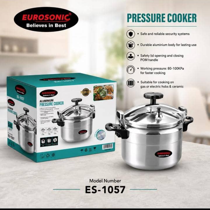 Eurosonic Pressure Cooker 5.5L ES - 1057 Aluminium