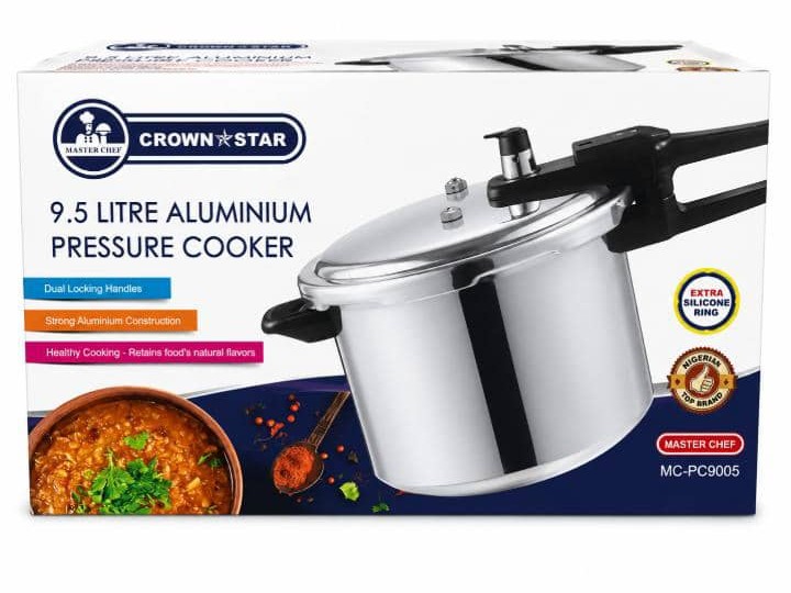 Master chef 9.5L Aluminum Pressure Cooker MC-PC9005